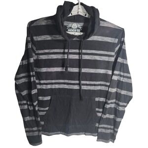 American Rag Men's Striped Hoodie Long‎ Sleeve Pocket Pullover Casual Size Large